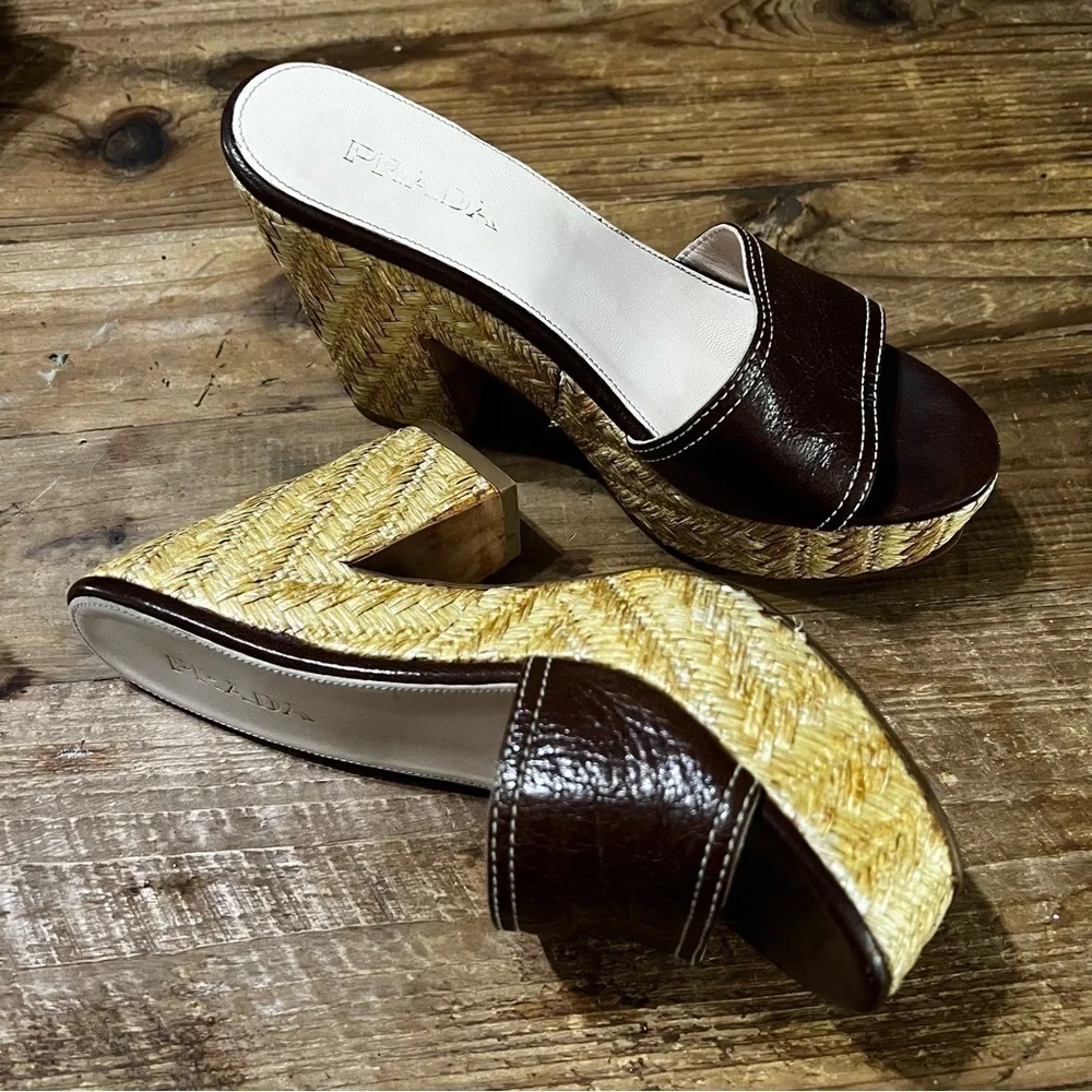 Prada Straw Mules - Picture 8 of 10